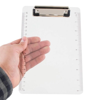 JAM Paper® Small Plastic Clipboards, 6 x 9, Clear, 1/PK (331CPMCL)