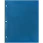 JAM Paper Laminated Glossy 3 Hole Punch 2-Pocket Folders, Blue, 25/Pack (385GHPBUD)