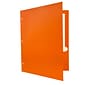 JAM Paper® Laminated Glossy 3 Hole Punch Two-Pocket School Folders, Orange, Bulk 25/Pack (385GHPORD)