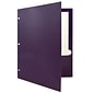 JAM Paper Laminated Glossy 3 Hole Punch 2-Pocket Folders, Purple, 25/Pack (385GHPPUD)