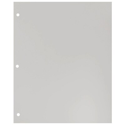 JAM Paper® Laminated Glossy 3 Hole Punch Two-Pocket School Folders, Silver, Bulk 25/Pack (385GHPSID)