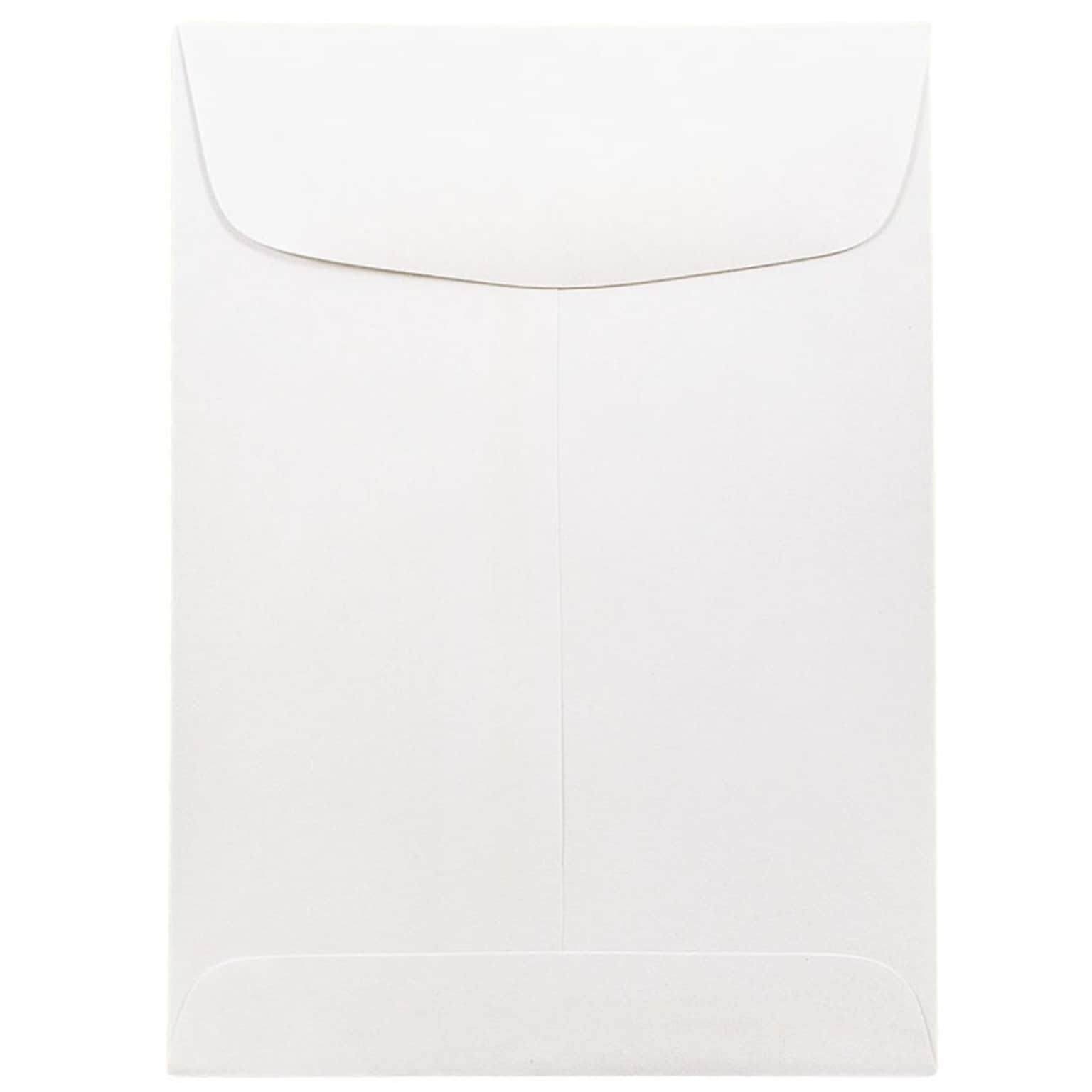 JAM Paper Open End Catalog Envelope, 5 1/2 x 7 1/2, White, 50/Pack (4100H)