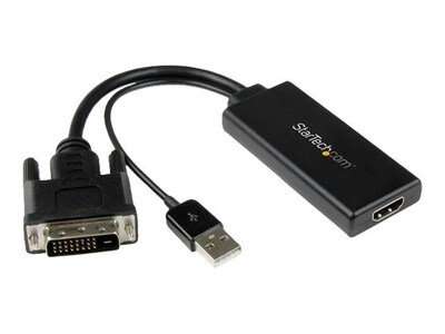 StarTech.com® DVI2HD DVI-D/USB to HDMI Video Adapter, Black