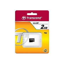 Transcend® TS2GUSDC Standard 2GB MicroSD Flash Memory Card