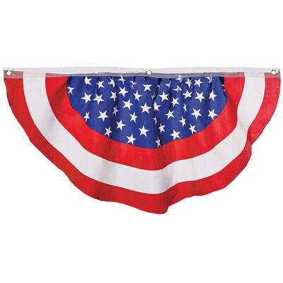 Amscan Polyester Bunting, 24 x 48, Red/White/Blue, 2/Pack (240058)