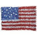 Amscan Deluxe Tinsel Flag, 12.8125 x 19, Red/White/Blue, 2/Pack (241036)