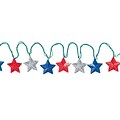 Amscan Galvanized Star Lights, 6, Red/Silver/Blue (241398)