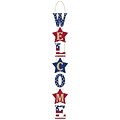 Amscan MDF Welcome Sign, 27 x 3.75, Red/White/Blue, 2/Pack (241403)