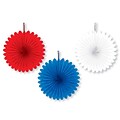 Amscan Patriotic Mini Fans, 6, Red/White/Blue, 5/Pack, 5 Per Pack (299442)
