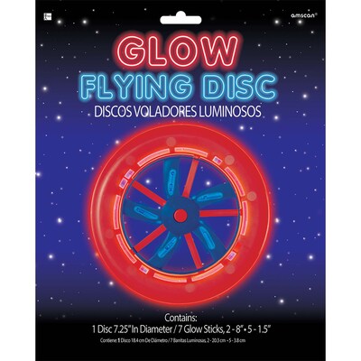 Amscan Patriotic Glow Disk, 7.25, 6/Pack (310106)