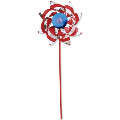 Amscan Foil Patriotic Pinwheel, 18, Red/Silver/Blue, 5/Pack (341062)