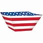 Amscan Stars and Stripes Square Paper Bowl, 12.5" x 12.5", Red/White/Blue, 3/Pack, 3 Per Pack (370312)