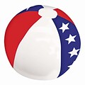Amscan Inflatable Beach Ball, 13, Red/White/Blue, 9/Pack (391919)