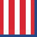 Amscan Red, White and Blue Stars Beverage Napkins, 5 x 5, 3/Pack, 36 Per Pack (709656)