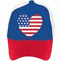 Amscan I Love America Baseball Cap, 4.5 x 6.5 x 10, Red/White/Blue, 3/Pack (847280)