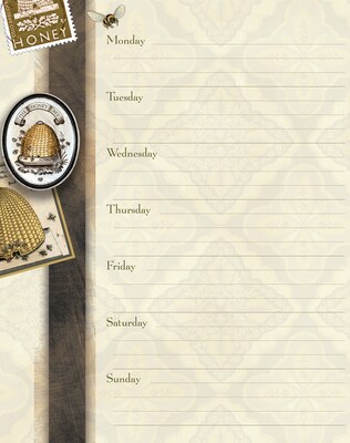 LANG Honey & Grey Jumbo 7-1/2 x 9-1/2 Weekly Planner (1083063)