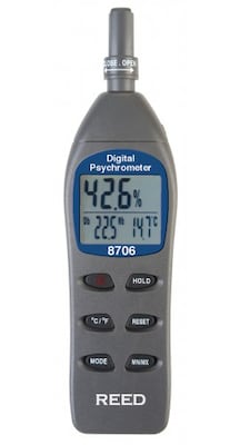 REED 8706 Digital Psychrometer/Thermo-Hygrometer (8706)