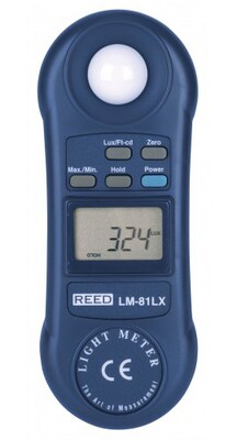 REED LM-81LX Compact Light Meter, 20,000 Lux/2,000 Foot Candles (Fc) (LM-81LX)