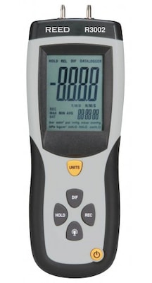 Reed Instruments R3002 Digital Differential Pressure Manometer, Black (R3002)