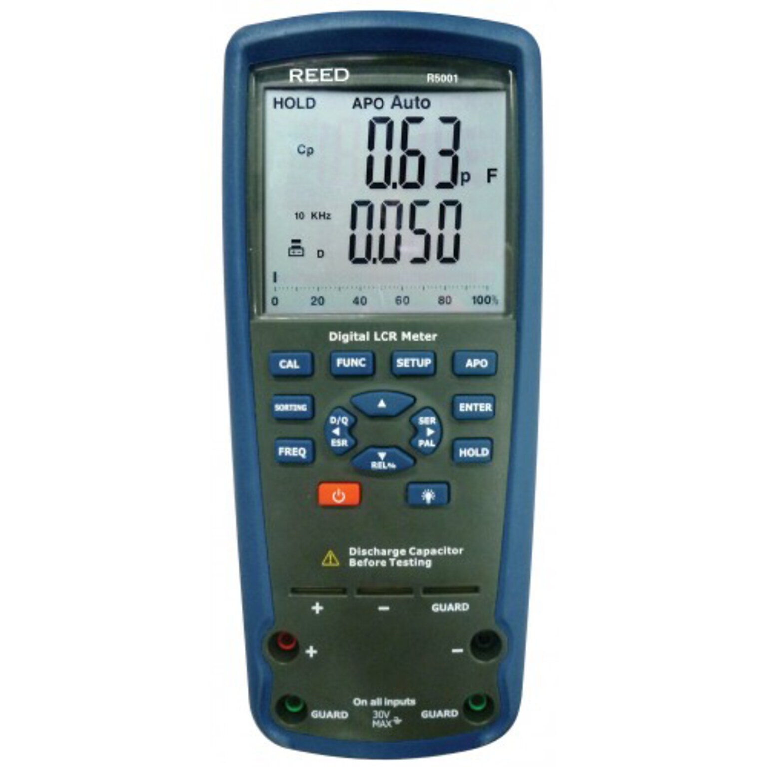 Reed Instruments R5001 Digital Passive Component LCR Meter, Blue (R5001)