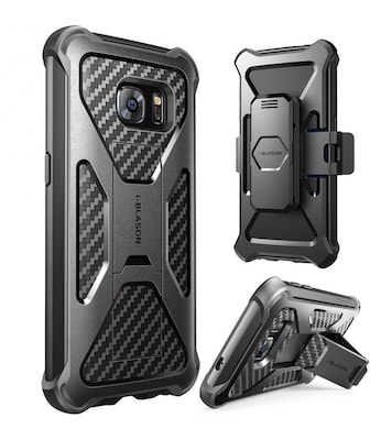 i-Blason Prime Series Kickstand Case with Belt Clip Holster for Samsung Galaxy S7 Edge - Black