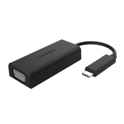 Kensington® K33994WW CV2000V USB Type-C to HD-15 VGA Video Adapter, Black