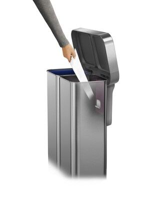 Simplehuman 45 Liter Rectangle Step Can With Liner Pocket, K Liner, Trash  Cans & Recycling Bins