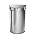 simplehuman Semi-Round Sensor Trash Can with Liner Pocket, Brushed Stainless Steel, 12 Gallon (ST200