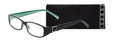 Select-A-Vision Victoria Klein Crystals +2.25 Reading Glasses, Demi Green, Square Accent (E9092GS-225)