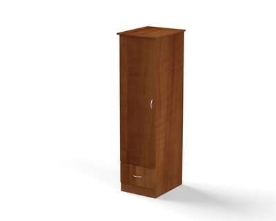 MedViron St. Clair 72 Wardrobe, 1-Door 1-Drawer, Summer Flame, Right Hinge, 20.5W x 25D x 72H (Z43-1200-T212)