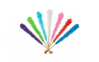 Assorted Rock Candy Sticks, 12 Count