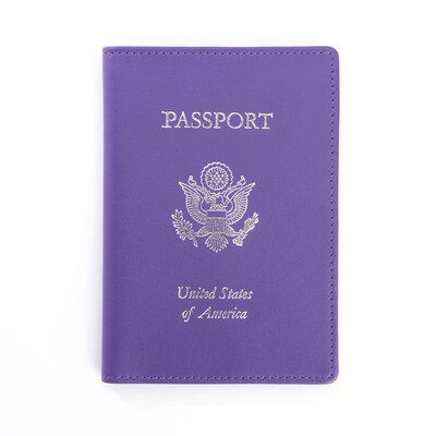 Royce Leather RFID Blocking Passport Travel Document Organizer (RFID-202-PUR-5)