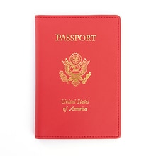 Royce Leather RFID Blocking Passport Travel Document Organizer (RFID-202-RED-5)