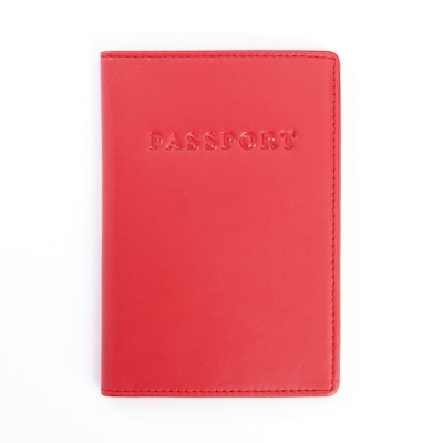 Royce Leather RFID Blocking Passport Travel Document Organizer (RFID-203-RED-5)