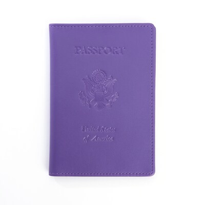 Royce Leather RFID Blocking Passport Travel Document Organizer (RFID-204-PUR-5)