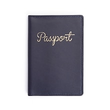 Royce Leather Chic RFID Blocking Passport Travel Document Organizer (RFID-201-BLUE-5)