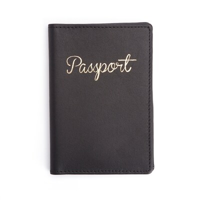 Royce Leather Chic RFID Blocking Passport Travel Document Organizer (RFID-201-BLK-5)