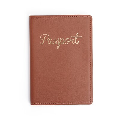 Royce Leather Chic RFID Blocking Passport Travel Document Organizer (RFID-201-TAN-5)