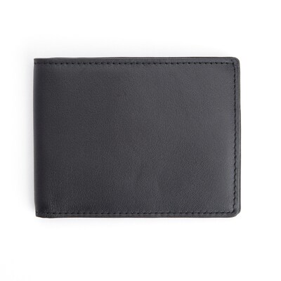 Royce Leather Men's Slim Bifold Wallet with RFID Blocking Technology(RFID-100-BLK-0)