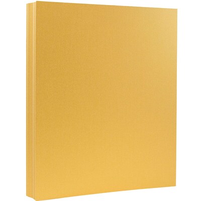 JAM Paper® Metallic Cardstock, 8.5 x 11, 110lb Stardream Metallic Gold, 50/pack (173SD8511GO285)