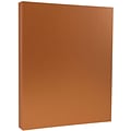 JAM Paper Metallic Colored Paper, 80 lbs., 8.5 x 11, Copper Stardream, 100 Sheets/Pack (173SD8511C