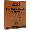 JAM Paper Metallic Colored 8.5 x 11 Copy Paper, 32 lbs., Copper Stardream, 25 Sheets/Pack (173SD85