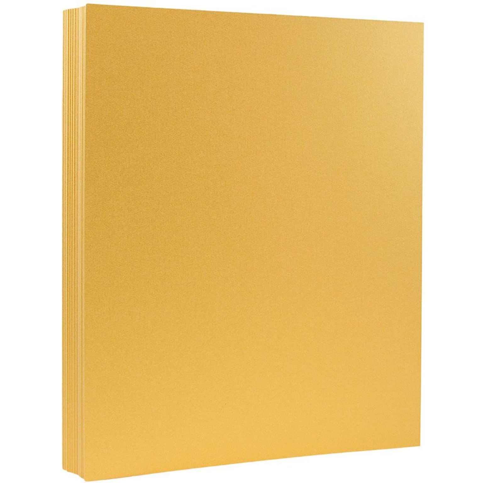 JAM Paper Metallic Colored Paper, 32 lbs., 8.5 x 11, Gold Stardream, 25 Sheets/Pack (173SD8511GO120B)