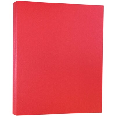 JAM Paper Metallic Colored Paper, 32 lbs., 8.5" x 11", Jupiter Red Stardream, 25 Sheets/Pack (173SD8511JU120B)