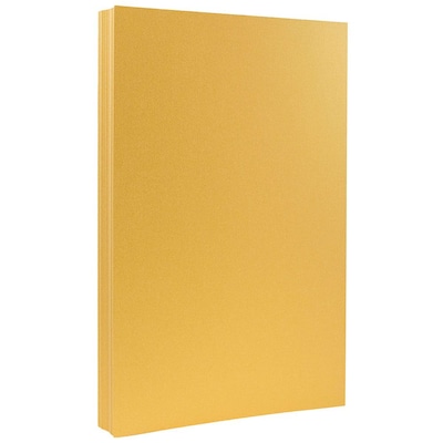 JAM Paper 80 lb. Paper, 8.5 x 14, Gold, 50 Sheets/Pack (17326988)