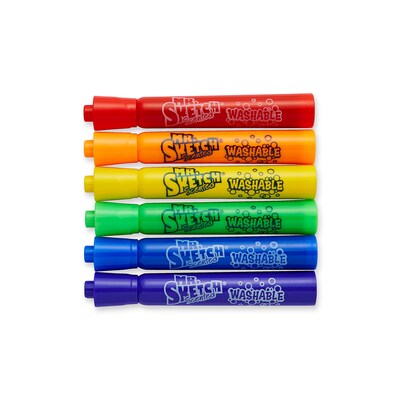 School Smart Washable Marker, Chisel Tip, Assorted Colors, Pack of 8