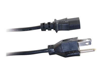 C2G 03130 6' NEMA 5-15P to IEC320C13 Male/Female Universal Power Cord, Black