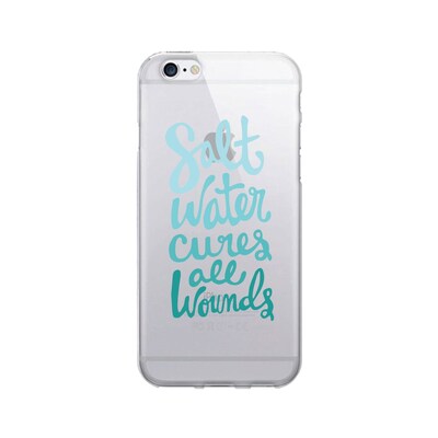 OTM  Prints Clear Phone Case, Salt Water Cures Aqua, iPhone 7/7S (OP-IP7V1CG-A02-43)