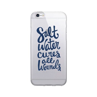 OTM  Prints Clear Phone Case, Salt Water Cures Navy, iPhone 7/7S (OP-IP7V1CG-A02-44)