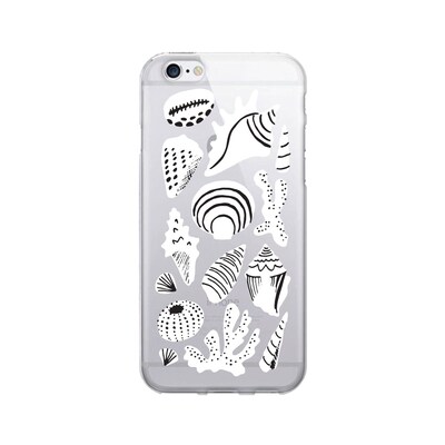 OTM  Prints Clear Phone Case, Shell Collection Black & White, iPhone 7/7S (OP-IP7V1CG-A02-47)